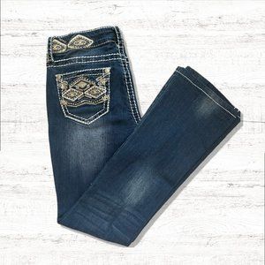 Charme Bootcut Embroidered Jeans - Size 28